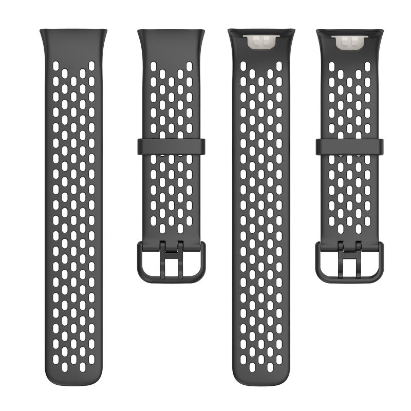 For Xiaomi Mi Band 7 Pro Breathable Tpu Watch Band(Black) - Image 4